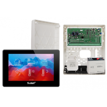 ZESTAW ALARMOWY SATEL INTEGRA 256 PLUS + INT-TSH2-B + OPU-3P + AWT800 + 17Ah